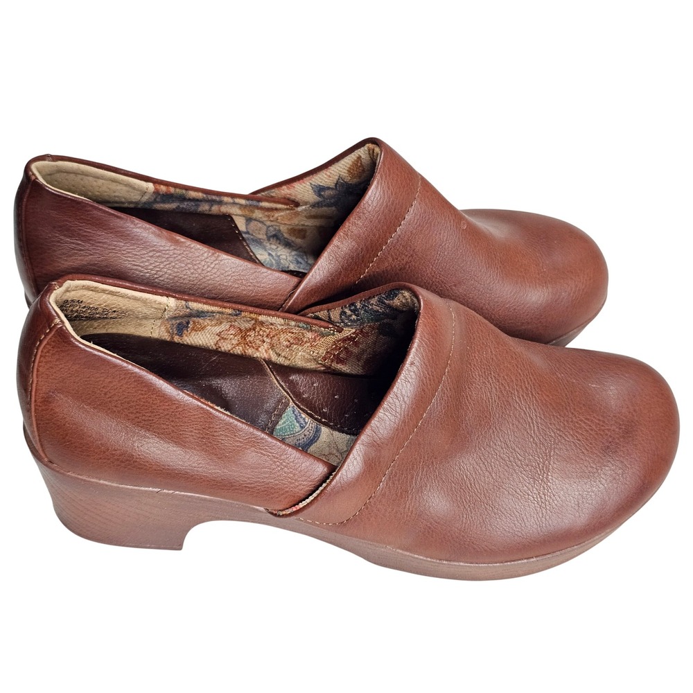Bod by Born Women Brown Faux Leather Platform Clog Shoes BC0014906 Size 9.5M
